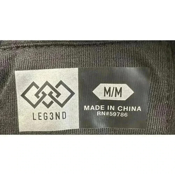 Leg3nd 1/4‎ Zip Black Pullover Hoodie Men's Sz Size Medium - Picture 3 of 7